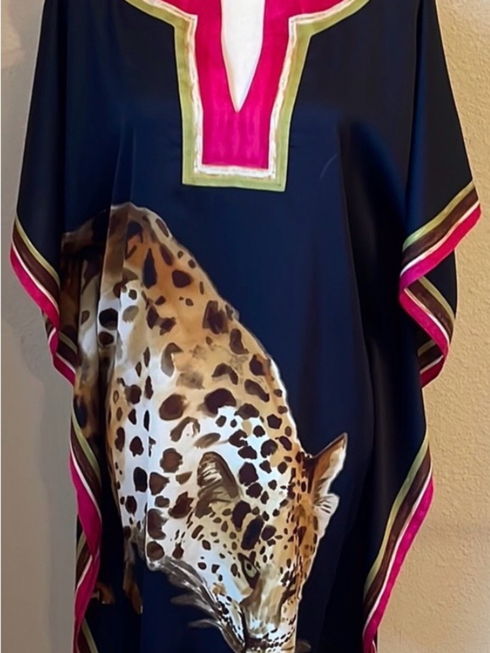 Trina Turk Hot Pink and Black Colorblock Top - M/L